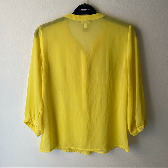 Sheer Yellow Banana Republic Blouse - Picture 3 of 5